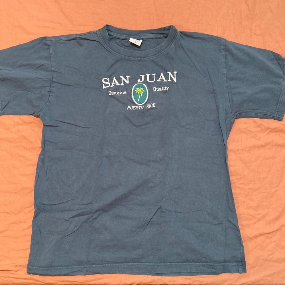 San Juan Puerto Rico Blue Vintage Shirt L